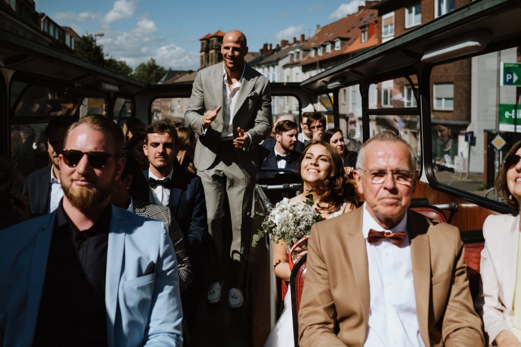 Hochzeit mit Busfahrt im Münsterländer