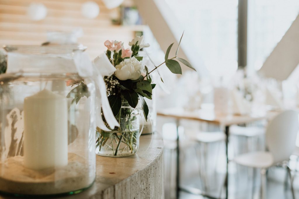 Hochzeitsdekoration in der Hafenkäserei